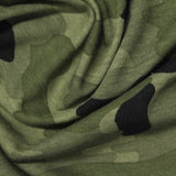 Green Camo Jersey Knit, Cotton-Viscose