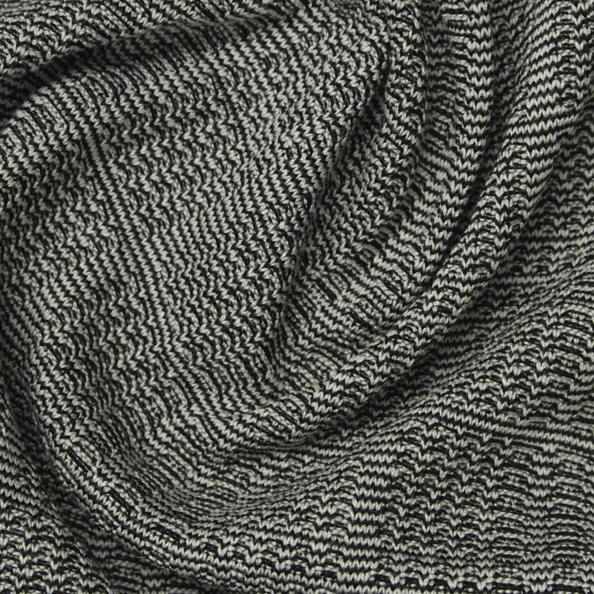 Black Marl Jacquard, Poly-Viscose, 220 gsm