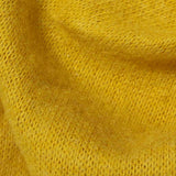 Brushed 100% Polyester Chunky Knit Fabric, 185 gsm, 165 cm — Yellow — texture