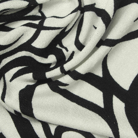 Black Zebra Knit, Viscose, 160 gsm