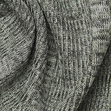 Grey Check Rib Knit, Polyester — texture