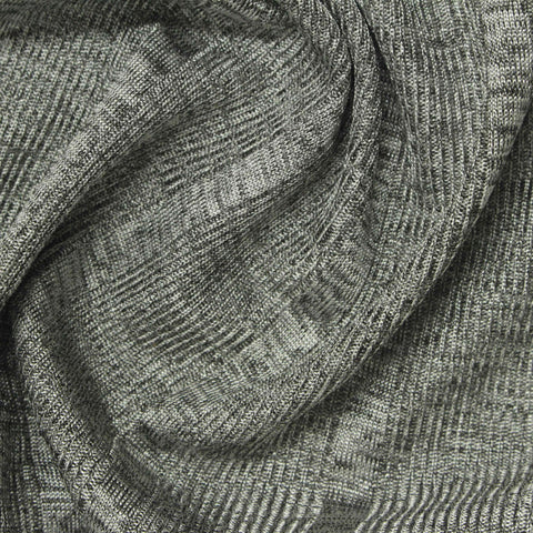 Grey Check Rib Knit, Polyester