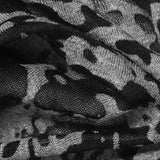 Black Leopard Jersey Knit, Poly-Cotton — texture