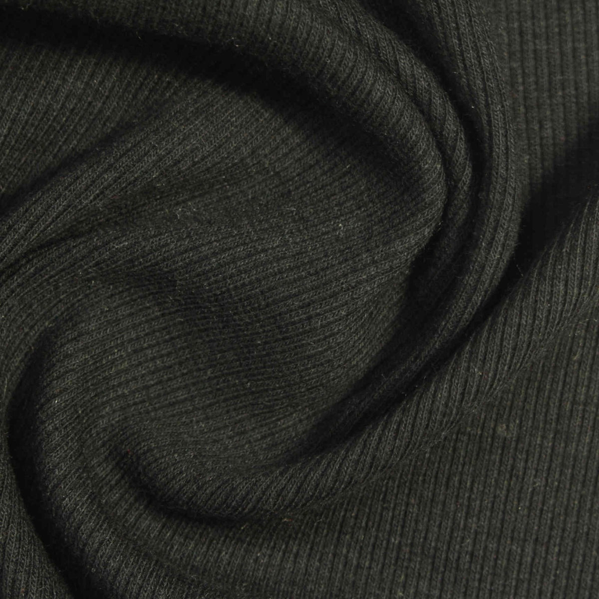 Polyester Cotton Stretch Rib Knit Fabric, 260 gsm, 115 cm — Green
