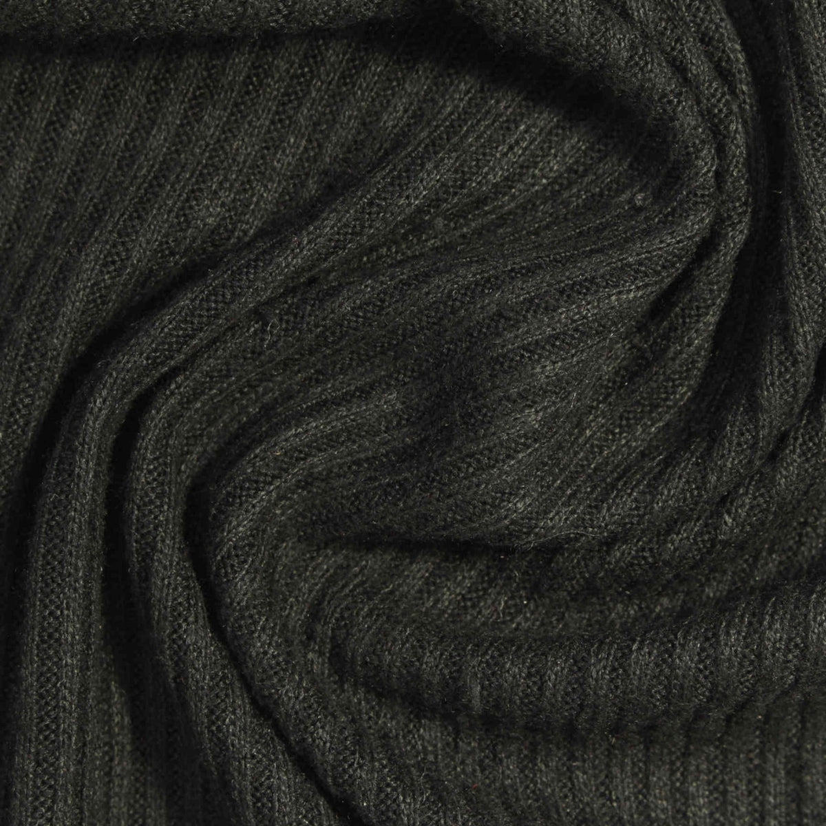 Viscose Polyester Blend Rib Knit Fabric, 230 gsm, 165 cm — Green
