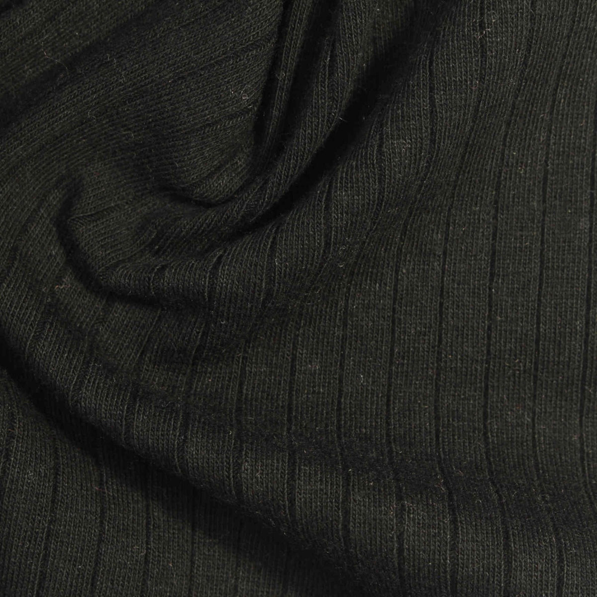 Cotton Stretch Rib Knit Fabric, 220 gsm, 140 cm — Green
