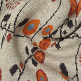 Orange Floral Jacquard, Poly-Viscose
