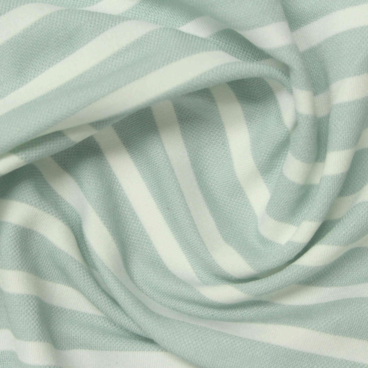 Light Green Stripe Knit, Nylon-Poly
