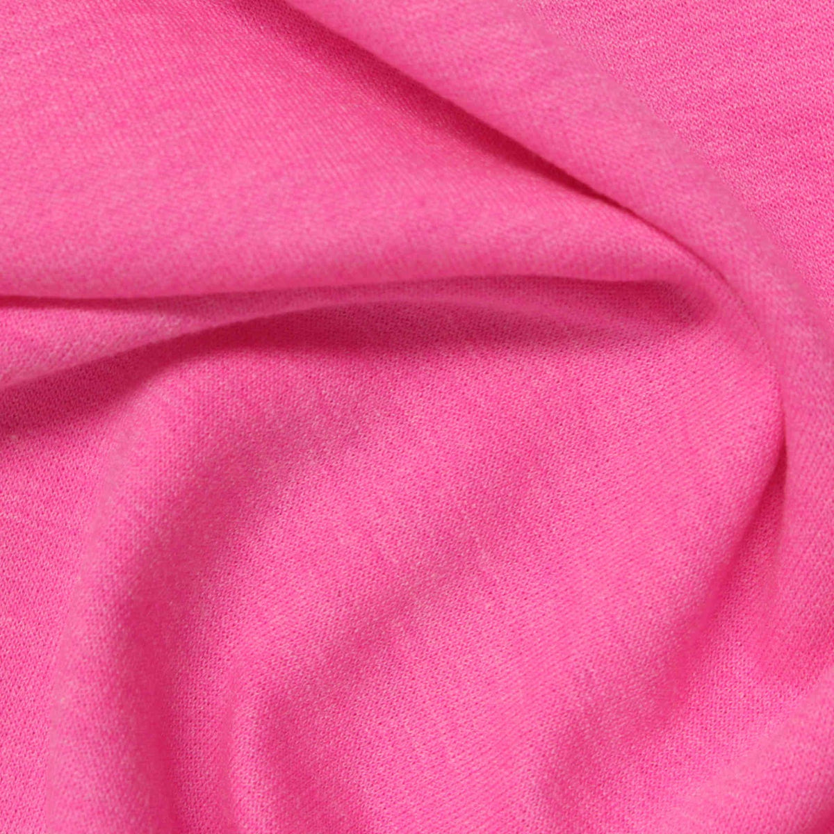 Brushed Polyester Viscose Stretch French Terry Fabric, 200 gsm, 160 cm — Pink