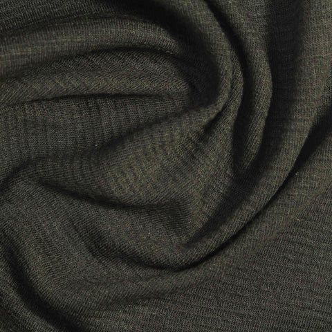Dark Green Marl Knit, Modal-Poly
