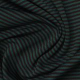 Dark Green Horizontal-Stripe Jersey Knit, Polyester