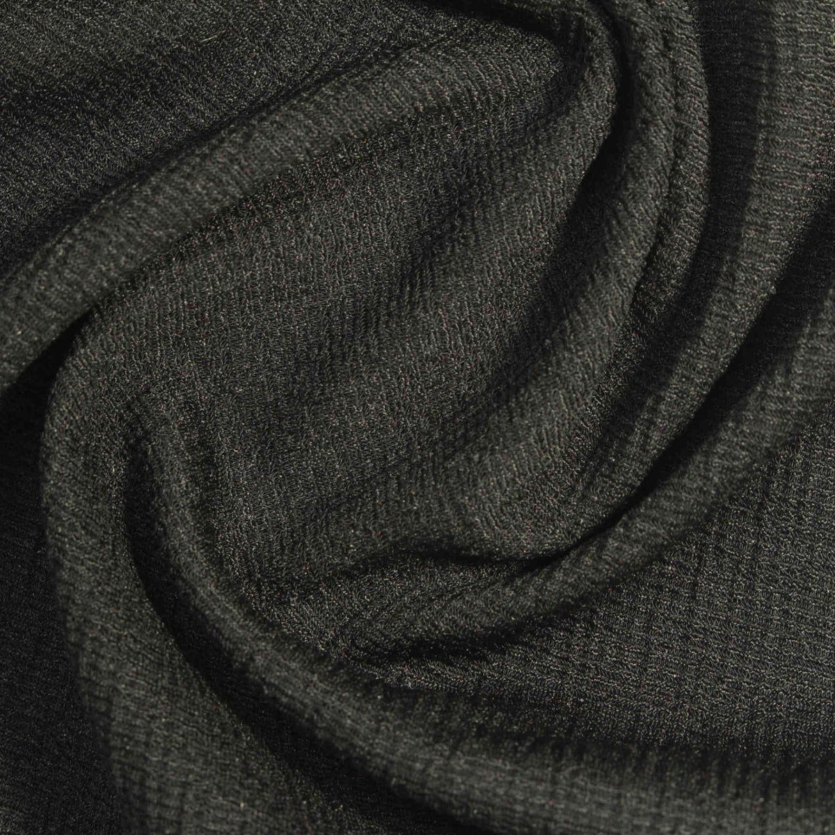Dark Grey Marl Crepe, Polyester, 170 gsm