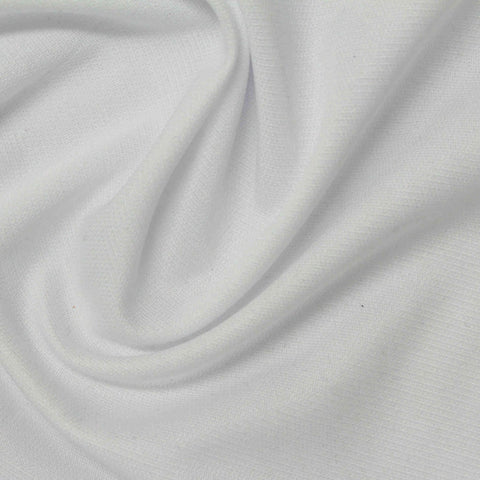 100% Polyester Interlock Knit Fabric, 95 gsm, 155 cm — White