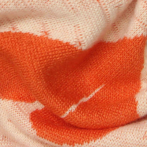 Orange Flecks Jacquard, Viscose-Poly