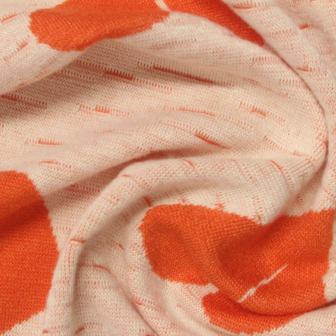Orange Flecks Jacquard, Viscose-Poly