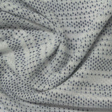 Dark Blue Geometric Jacquard, Poly-Cotton