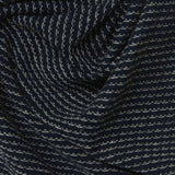 White Horizontal-Stripe Jersey Knit, Cotton