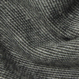 Black Herringbone Interlock Knit, Polyester — texture
