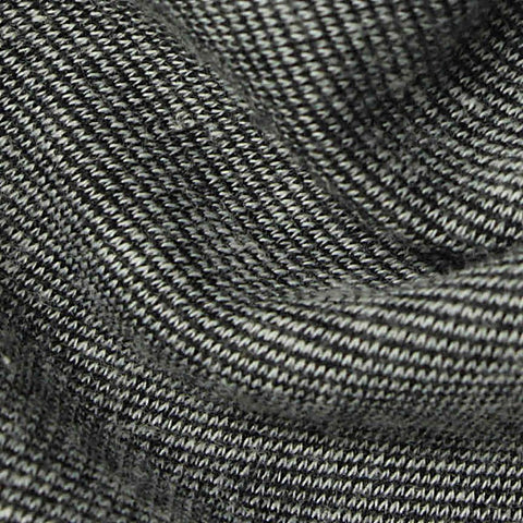 Black Herringbone Interlock Knit, Polyester, 270 gsm