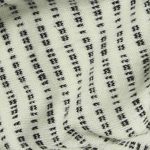 Dark Grey Lines Jersey Knit, Cotton