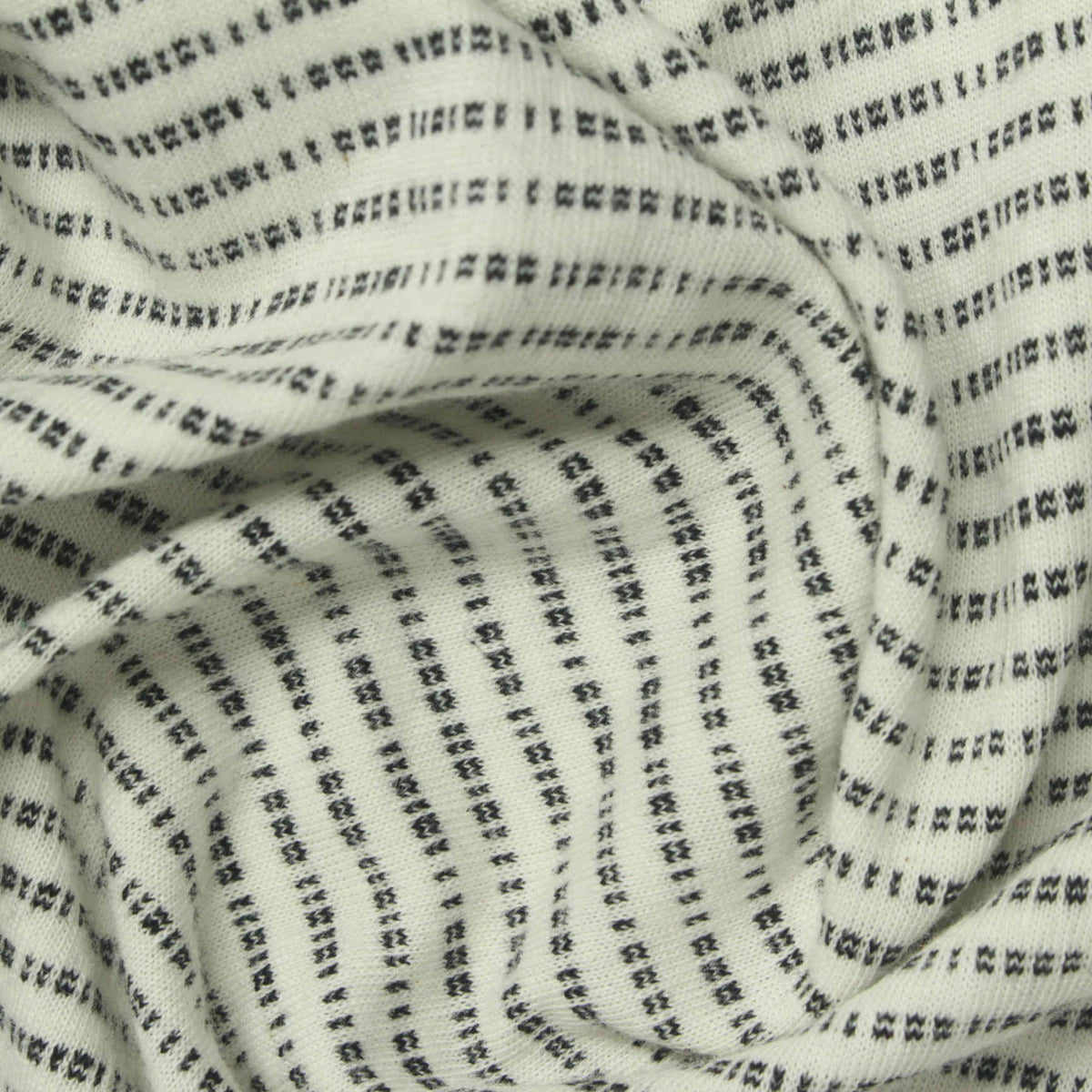 Dark Grey Lines Jersey Knit, Cotton