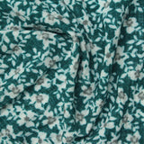 White Floral Rib Knit, Polyester
