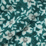 White Floral Rib Knit, Polyester — texture