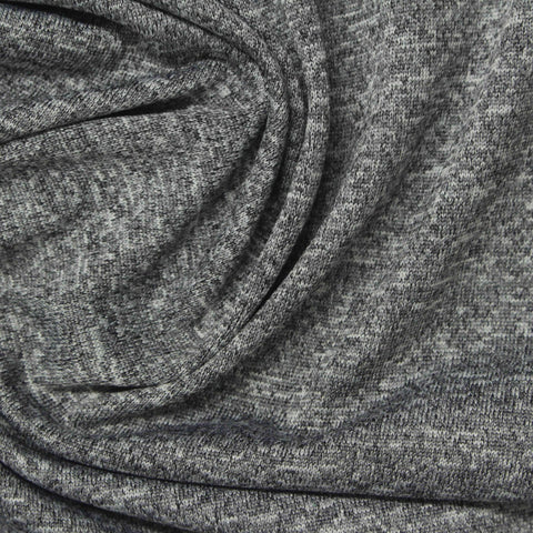 Grey Marl Jersey Knit, Nylon-Poly
