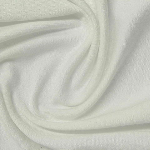 Viscose Stretch Jersey Knit Fabric, 216 gsm, 170 cm — White