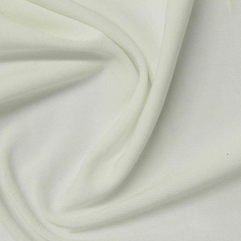 Printed Polyester Stretch ITY Knit Fabric, 210 gsm, 165 cm — White
