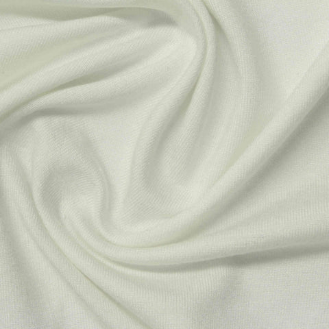 Viscose Stretch Jersey Knit Fabric, 225 gsm, 170 cm — White