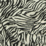 Black Zebra Jersey Knit, Viscose — texture
