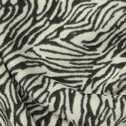 Black Zebra Jersey Knit, Viscose, 210 gsm