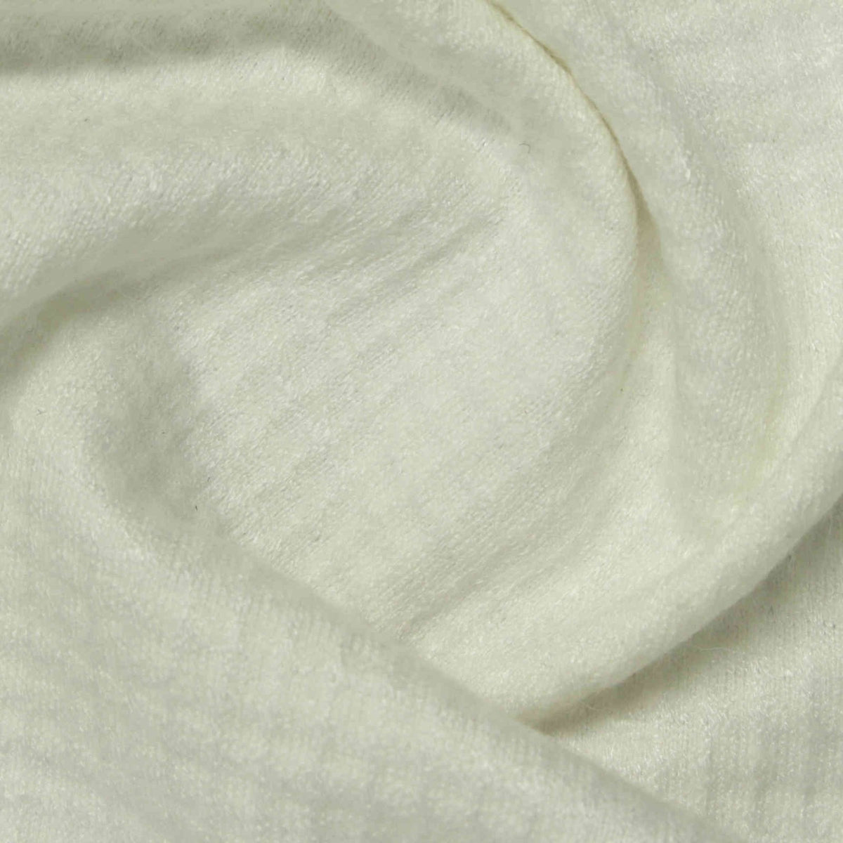 Off-White Brushed Knit, Viscose-Poly
