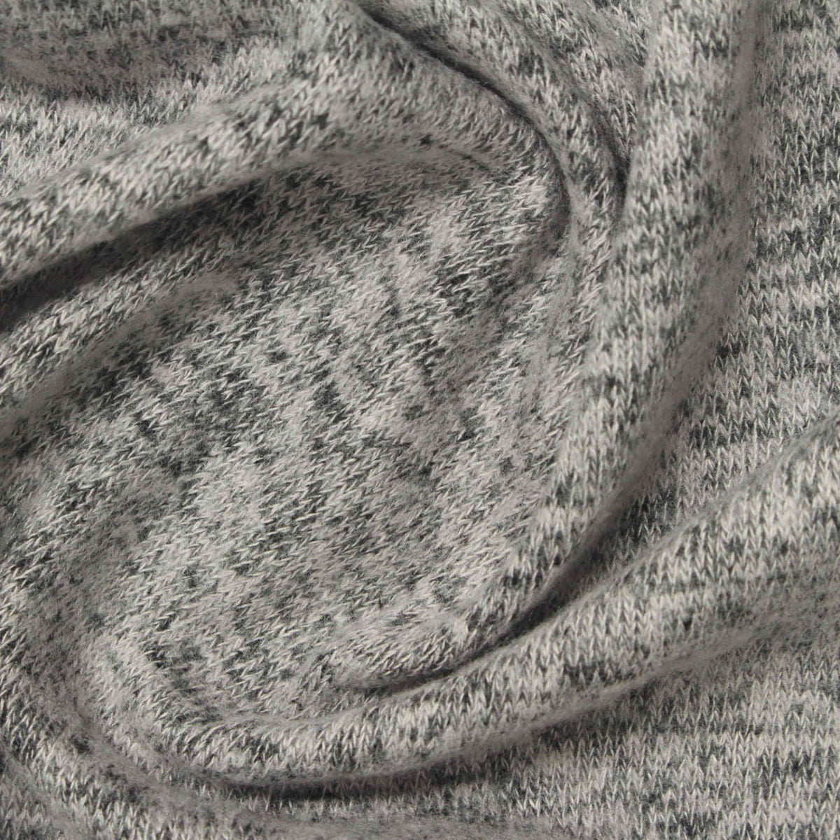 Dark Grey Marl Chunky Knit, Viscose-Poly, 210 gsm, 160 cm