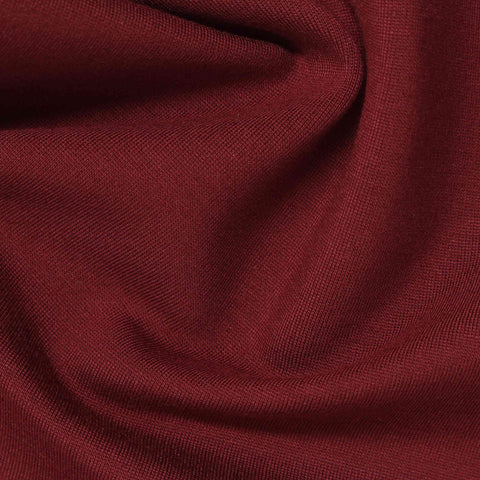 Brushed Viscose Nylon Stretch Ponte Knit Fabric, 520 gsm, 160 cm — Red