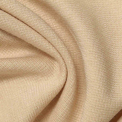 Viscose Nylon Ponte Knit Fabric, 150 gsm, 160 cm — Beige