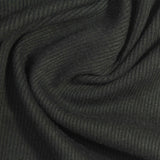 100% Cotton Rib Knit Fabric, 140 gsm, 112 cm — Black