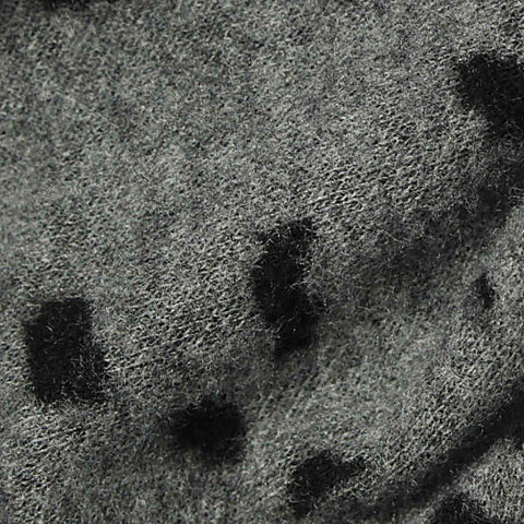 Grey Irregular-Animal Print Jacquard, Poly-Viscose