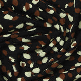 Black Animal Print Jersey Knit, Viscose