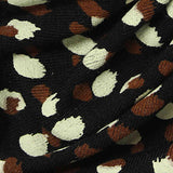 Black Animal Print Jersey Knit, Viscose — texture