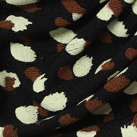 Black Animal Print Jersey Knit, Viscose, 220 gsm