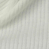 Polyester Cotton Rib Knit Fabric, 190 gsm, 150 cm — White — texture