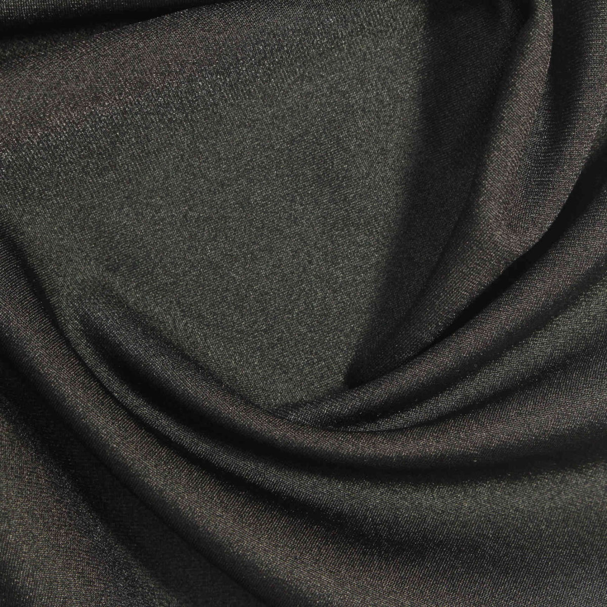 Nylon Stretch Jersey Knit Fabric, 195 gsm, 145 cm — Black