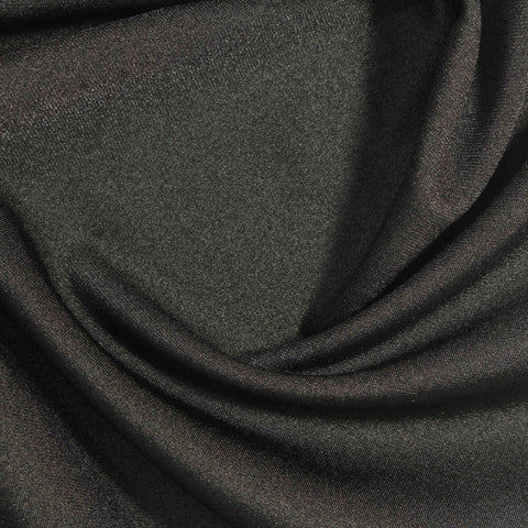 Nylon Stretch Jersey Knit Fabric, 195 gsm, 145 cm — Black