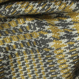 Yellow Check Jacquard, Poly-Viscose — texture