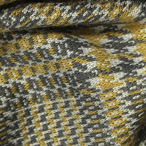 Yellow Check Jacquard, Poly-Viscose