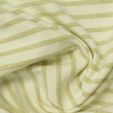 Gold Horizontal-Stripe Jersey Knit, Cotton