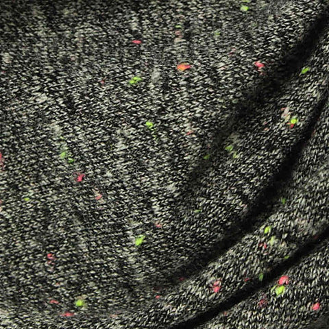 Dark Grey Marl Jersey Knit, Poly-Cotton, 170 gsm