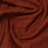 Red Tone-on-Tone Dash Rib Knit, Cotton